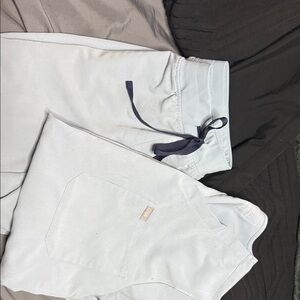 Figs scrub dusty blue color size